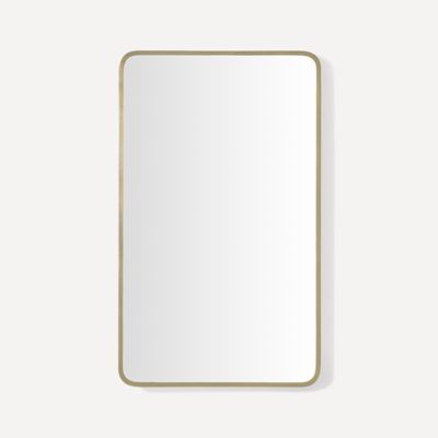 Round Corner 24%22 X 40%22 Metal Mirror